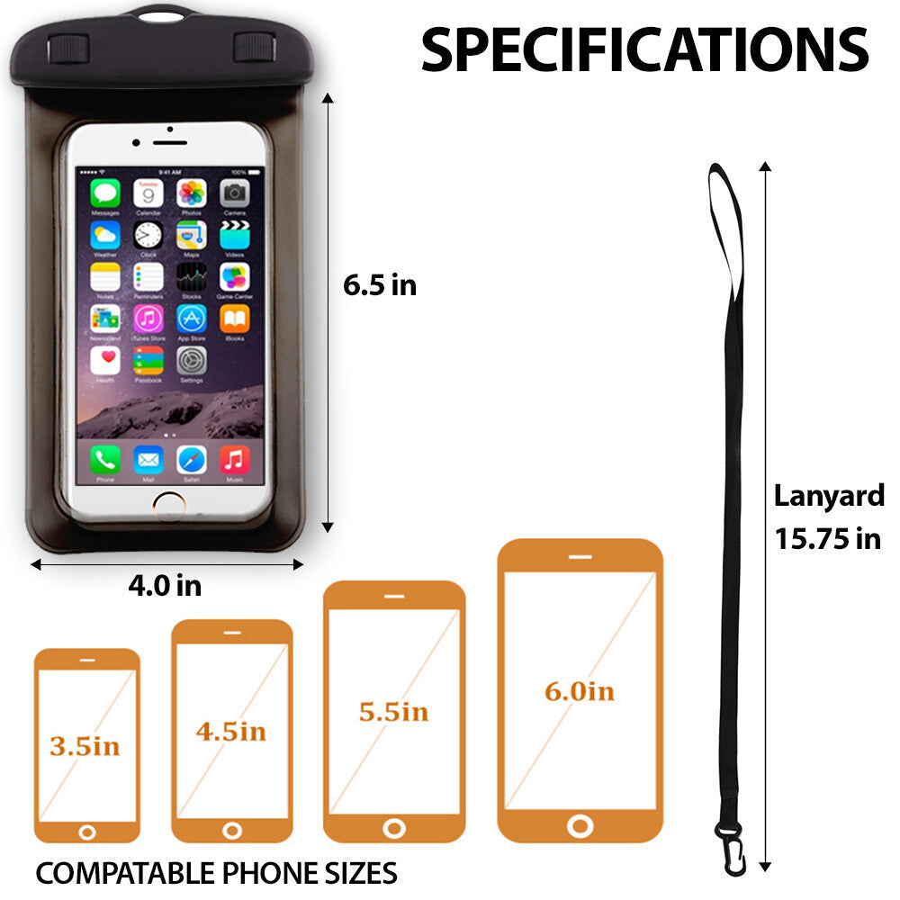 Waterproof Phone Bag Pouch Underwater Swimming Cell Phone Case Cover Dry Bag