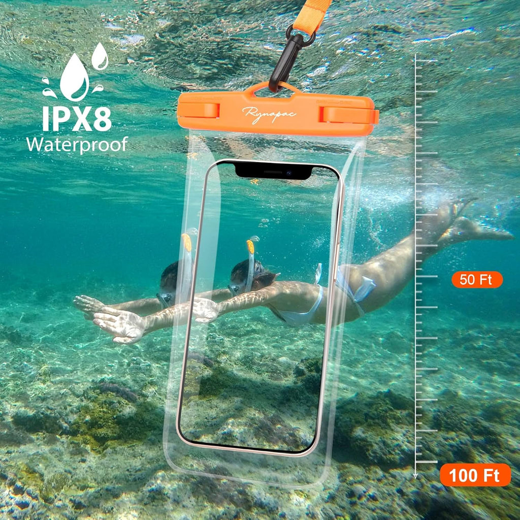 Waterproof Phone Pouch Bag - 7.5In Water Proof Cell Phone Case for Beach Travel