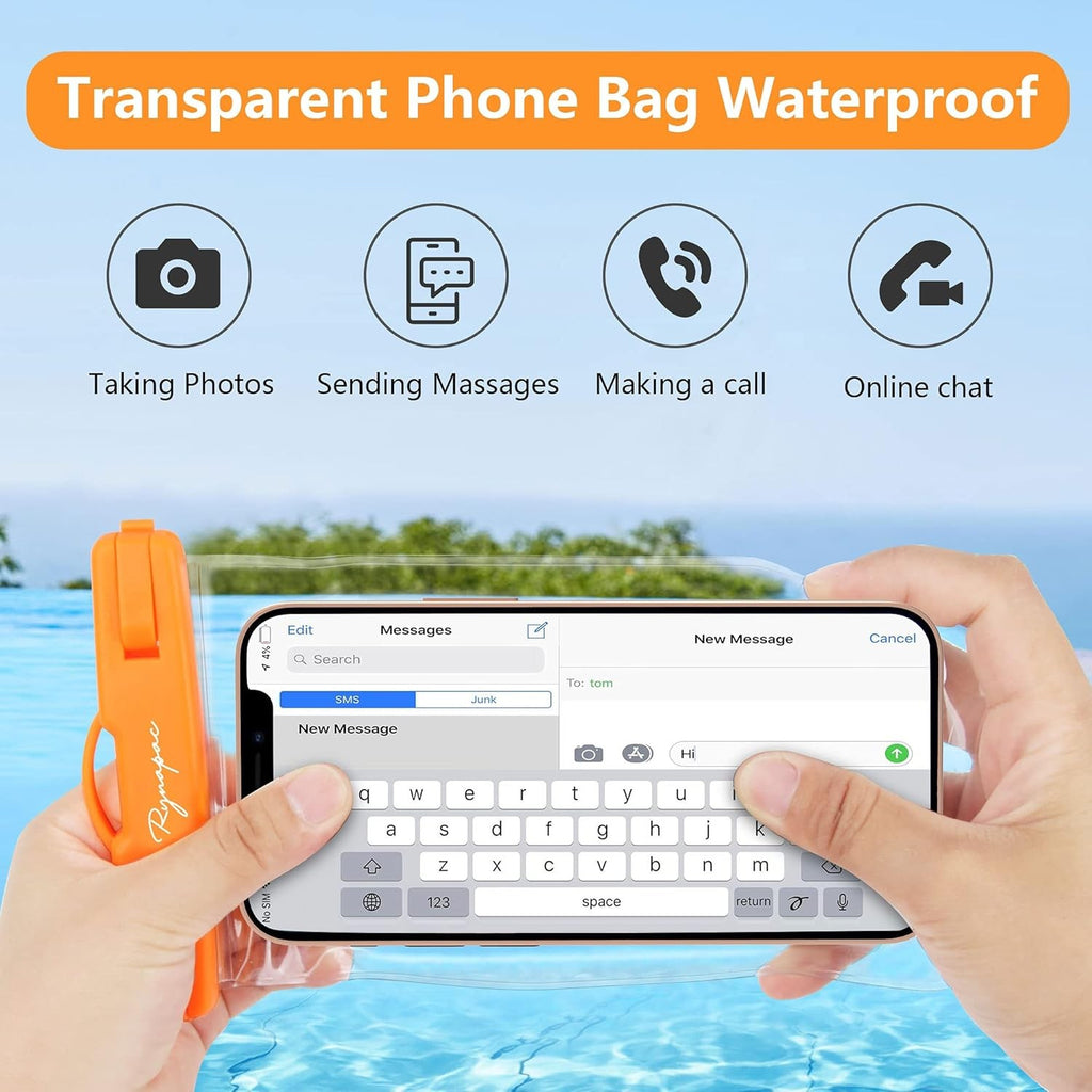 Waterproof Phone Pouch Bag - 7.5In Water Proof Cell Phone Case for Beach Travel